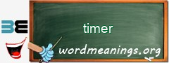 WordMeaning blackboard for timer